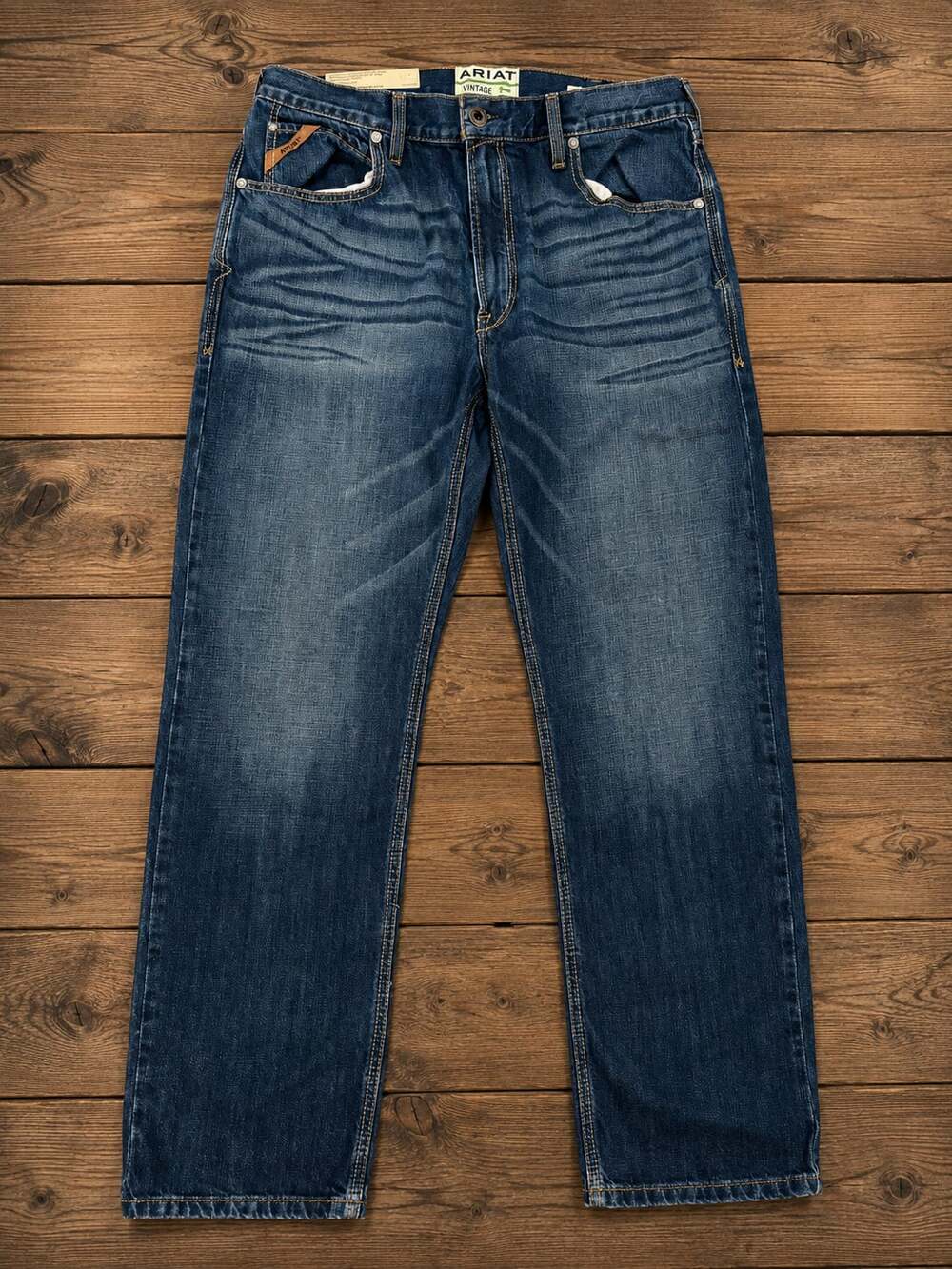 NWT Ariat M1 Straight Leg Jeans Men's 38x32 Dark Wash Western Cowboy Denim